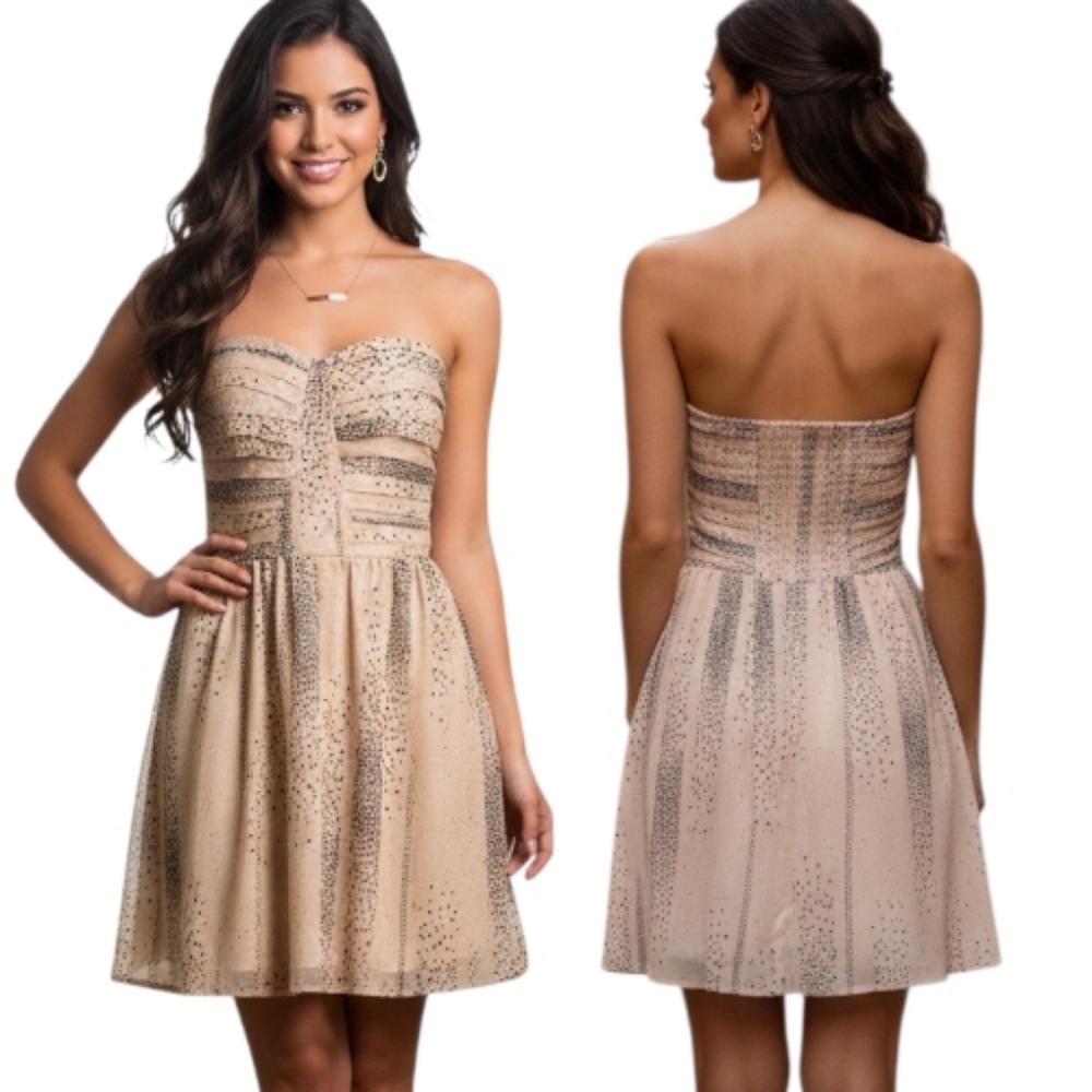 METROPARK🔖NWT! Strapless Glitter Mini Dress - Size S
